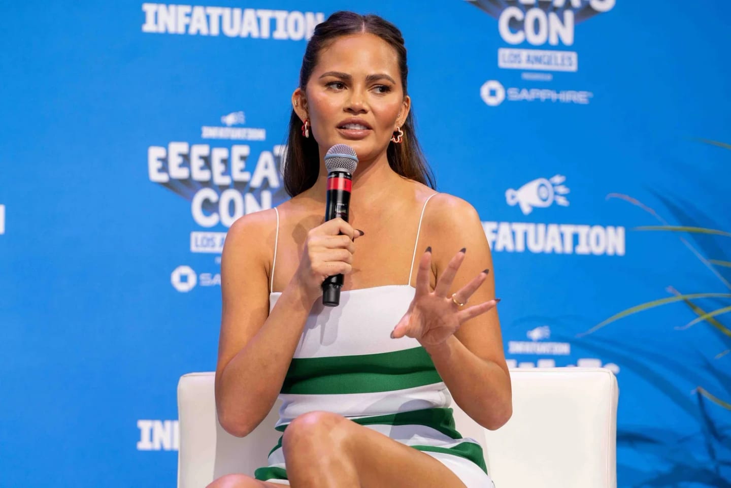 Chrissy Teigen at the EEEEEATSCON food festival in Los Angeles