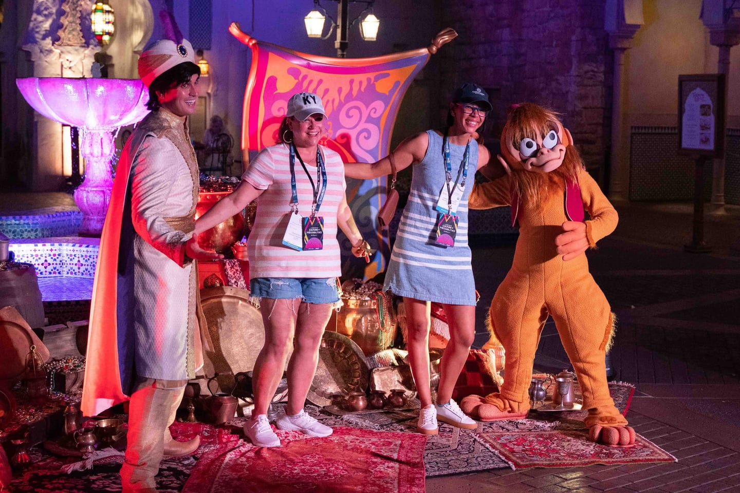 Costumed characters at a festival