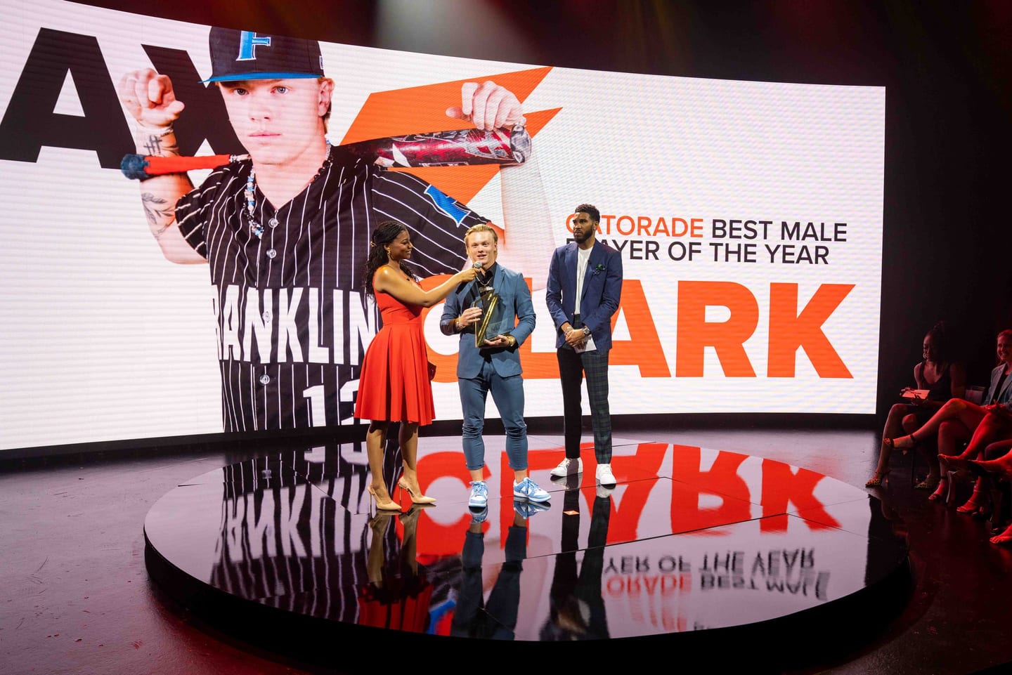 Gatorade Player of the Year honoree on stage