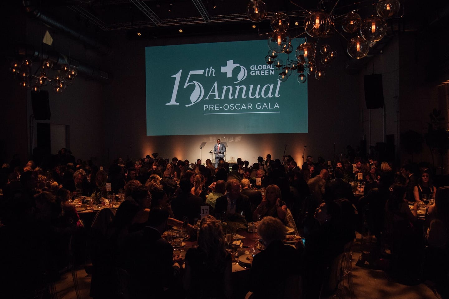 Audience at the Global Green pre-Oscar gala