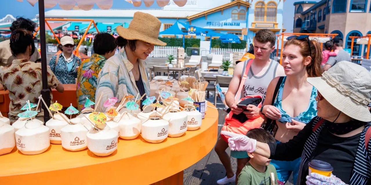 Guests at an outdoor brand activation, photographed for Modern Retail