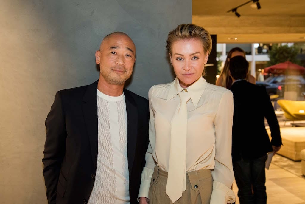 Cliff Fong and Portia de Rossi at the Molteni&C | Dada flagship store opening