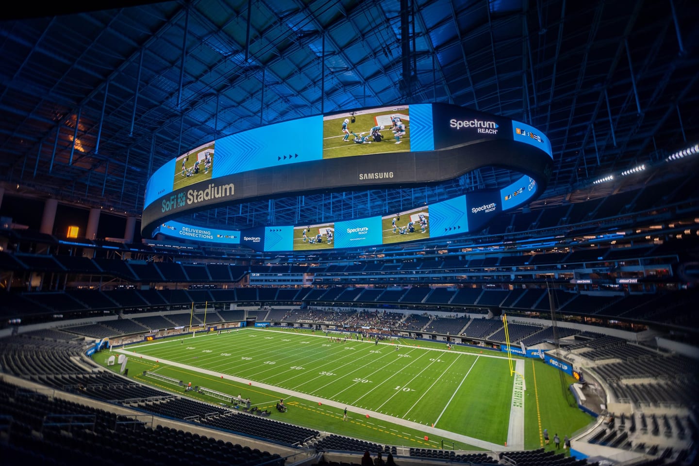 Corporate event on the field at SoFi Stadium